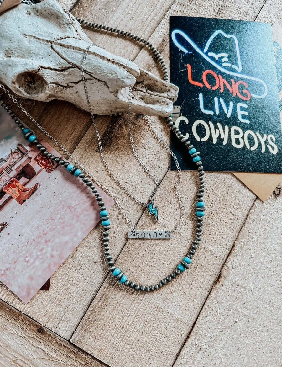 Rowdy Stamped Bar Necklace | necklace |